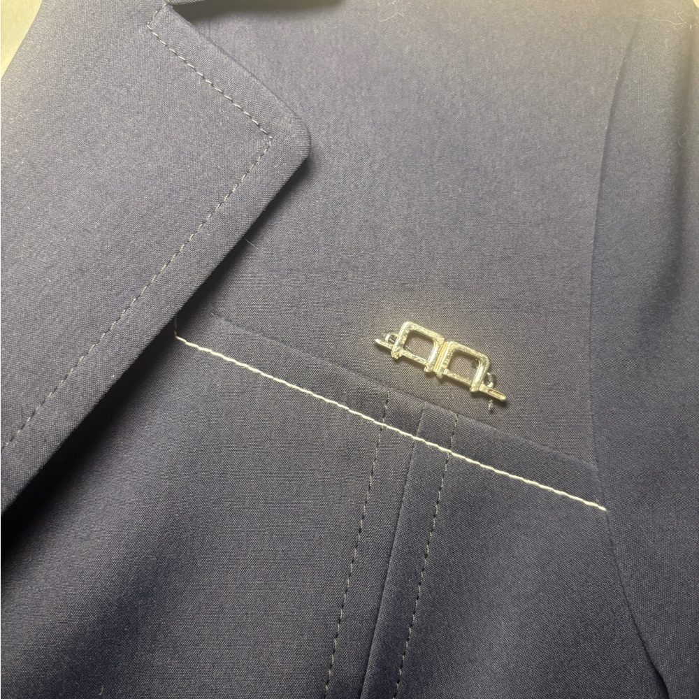 Alessandro Albanese Easy Care Navy show jacket Women’s Size Medium - Picture 3 of 5